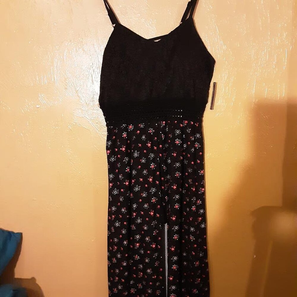 NO BOUNDARIES WOMENS BLACK SPLIT DRESS SIZE XXL